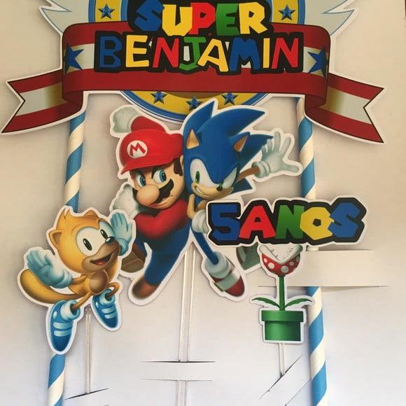 Topo de Bolo Mário Bross Nintendo