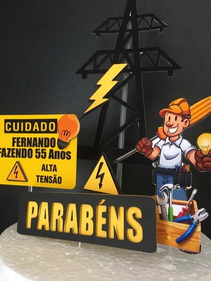 Topo de Bolo Eletricista