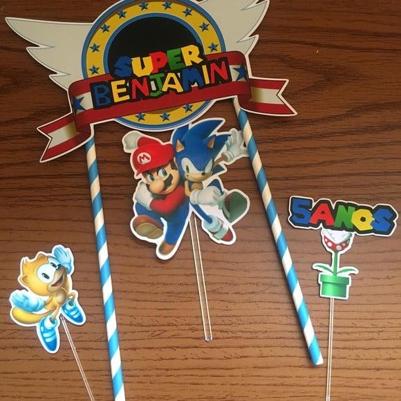 Topo de Bolo Mário Bross Nintendo