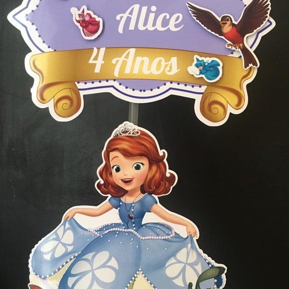 Topo de Bolo Princesa Sofia