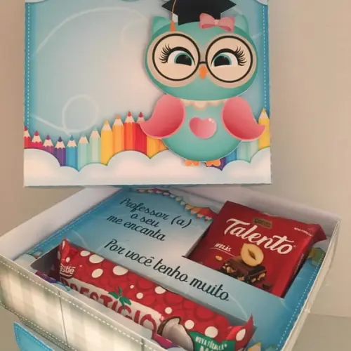 Caixa chocolate dia dos professores