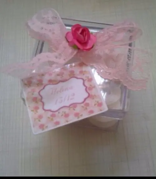 Caixinha de acrílico floral