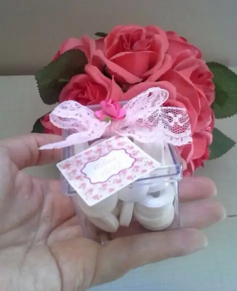 Caixinha de acrílico floral