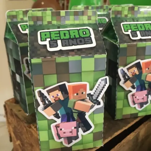 Caixinha Milk Minecraft