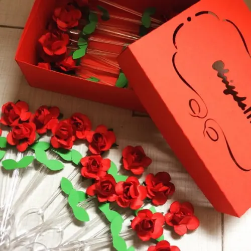 Colherzinha flor papel