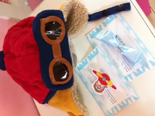 Convite Personalizado urso aviador