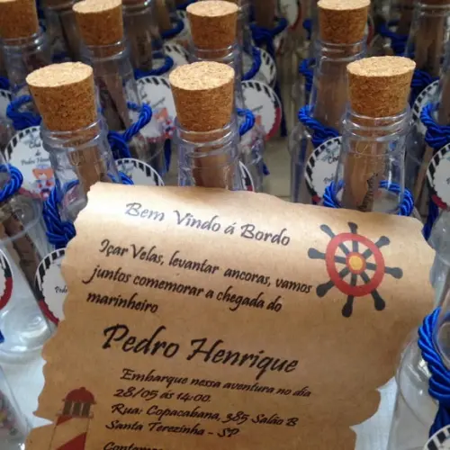 Convite Marinheiro Garrafa