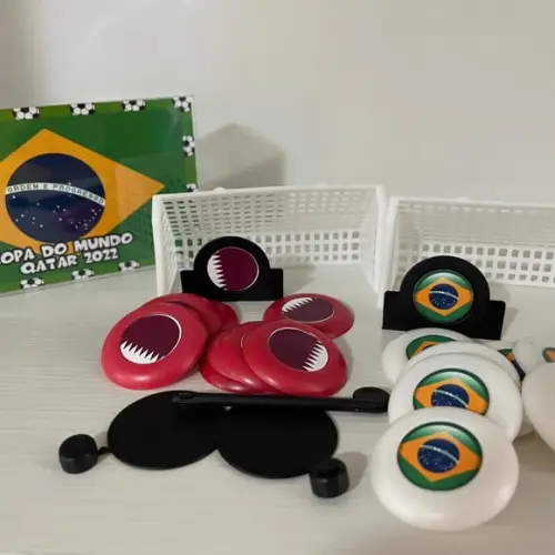 Jogo de Botão Futebol Personalizado Copa do Mundo Duplo