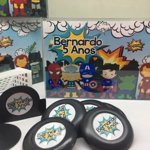 Jogo de Botão Futebol Personalizado Super Heróis