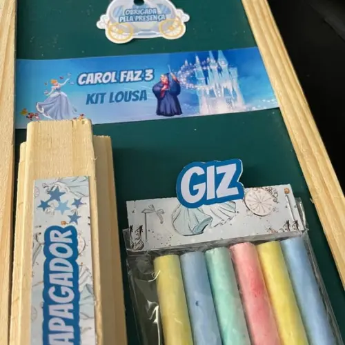 Kit Lousa com Apagador Cinderela
