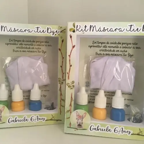 Kit Máscara Tie Dye Coelho