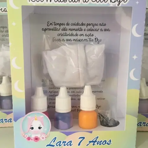 Kit Máscara Tie Dye Unicórnio