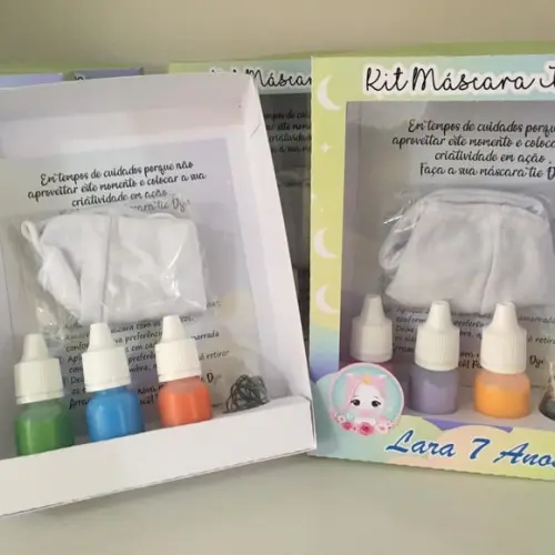 Kit Máscara Tie Dye Unicórnio