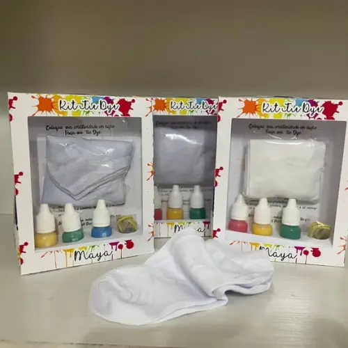 Kit Meia Tie Dye Pintando 7