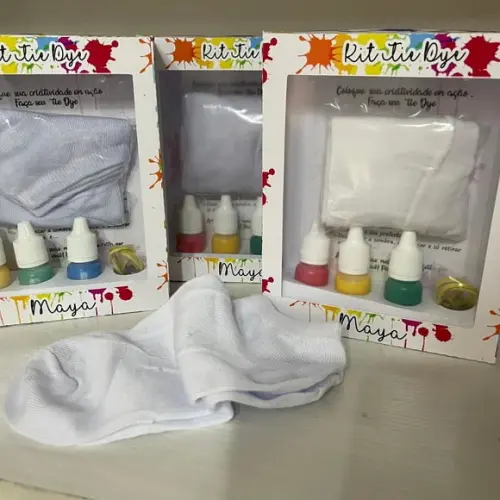 Kit Meia Tie Dye Pintando 7