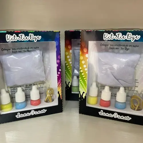 Kit Meia Tie Dye Tema Neon