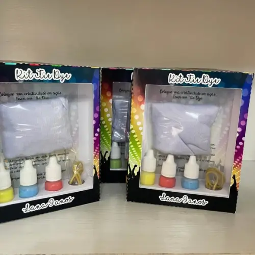 Kit Meia Tie Dye Tema Neon