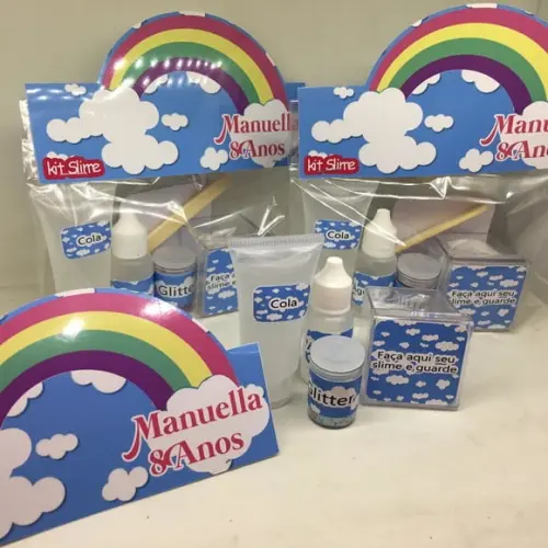 Kit Slime Arco Iris Embalagens Personalizadas