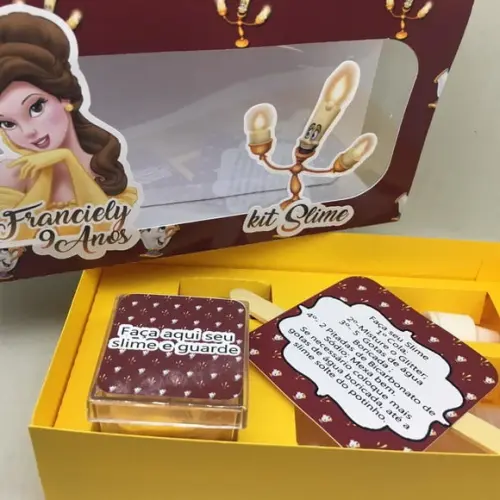 Kit Slime Bela e a Fera Embalagens Personalizadas