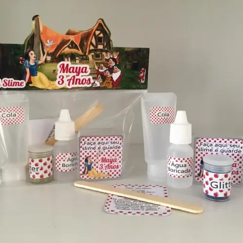 Kit Slime Branca de Neve Embalagens Personalizadas