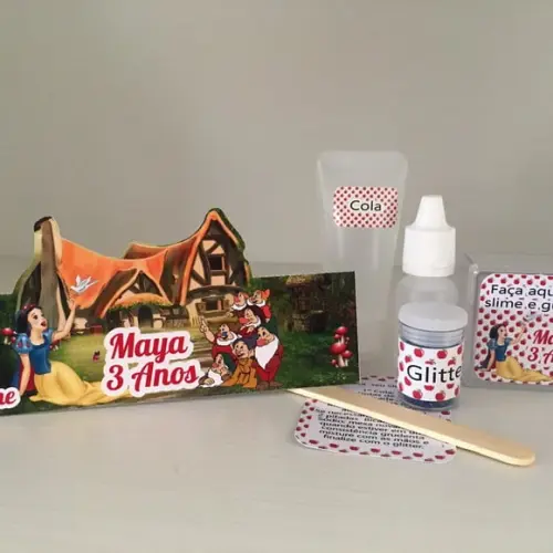 Kit Slime Branca de Neve Embalagens Personalizadas