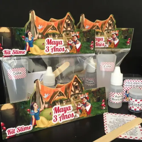 Kit Slime Branca de Neve Embalagens Personalizadas