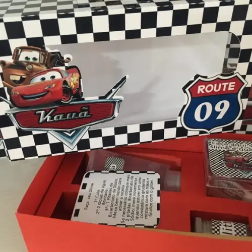 Kit Slime Caixa Carros Embalagens Personalizadas