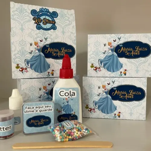 Kit Slime Caixa Cinderela Embalagens Personalizadas