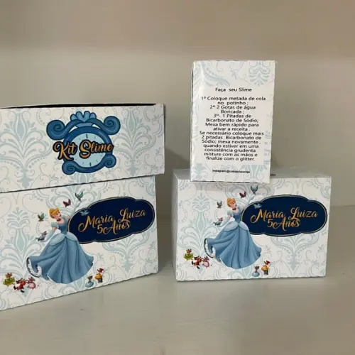 Kit Slime Caixa Cinderela Embalagens Personalizadas
