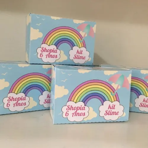 Kit Slime Caixa Chuva de Amor Embalagens Personalizada