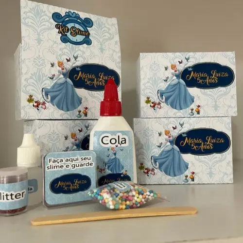Kit Slime Caixa Cinderela Embalagens Personalizadas