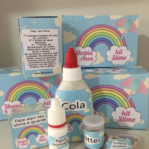 Kit Slime Caixa Chuva de Amor Embalagens Personalizada