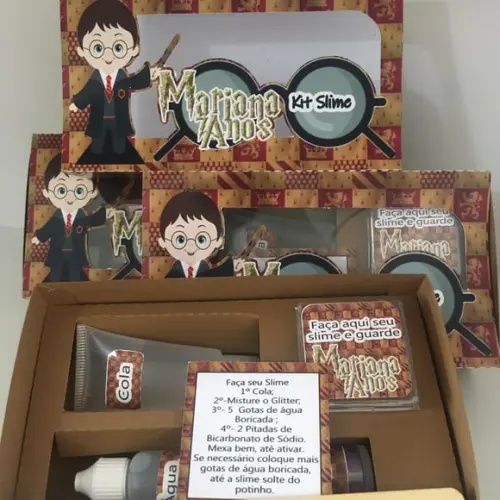 Kit Slime Caixa Harry Potter Embalagens Personalizadas