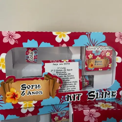 Kit Slime Caixa Havaiano Embalagens Personalizadas