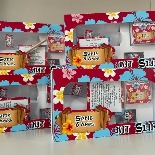 Kit Slime Caixa Havaiano Embalagens Personalizadas