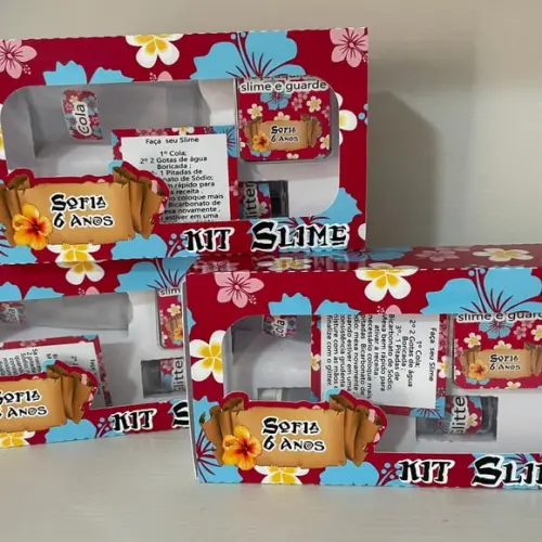 Kit Slime Caixa Havaiano Embalagens Personalizadas