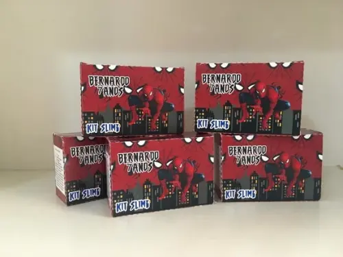 Kit Slime Caixa Homem Aranha Embalagens Personalizada