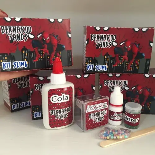 Kit Slime Caixa Homem Aranha Embalagens Personalizada