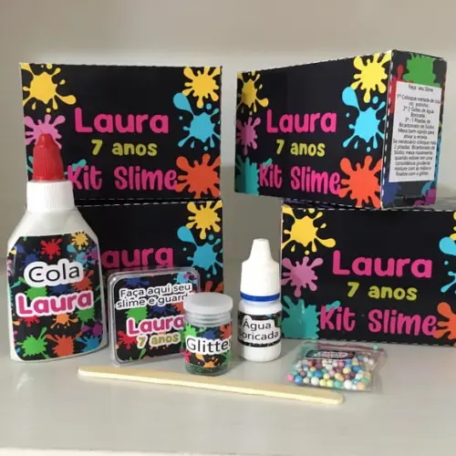 Kit Slime Caixa Neon Embalagens Personalizada
