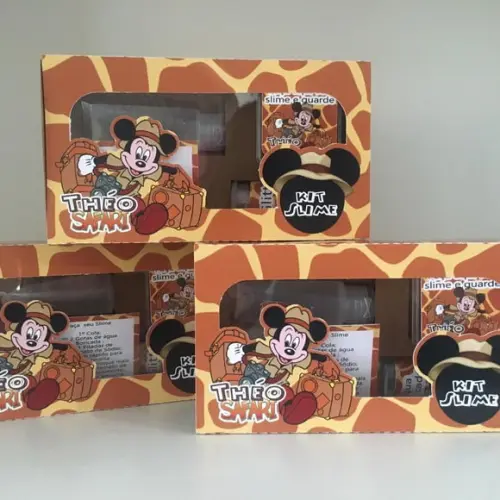 Kit Slime Caixa Mickey Safari Embalagens Personalizadas