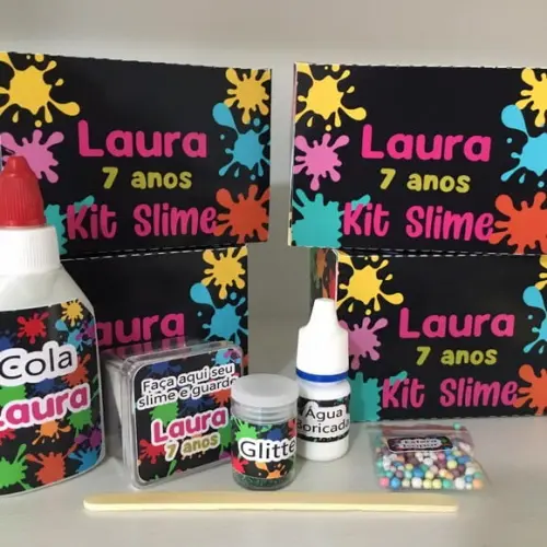 Kit Slime Caixa Neon Embalagens Personalizada