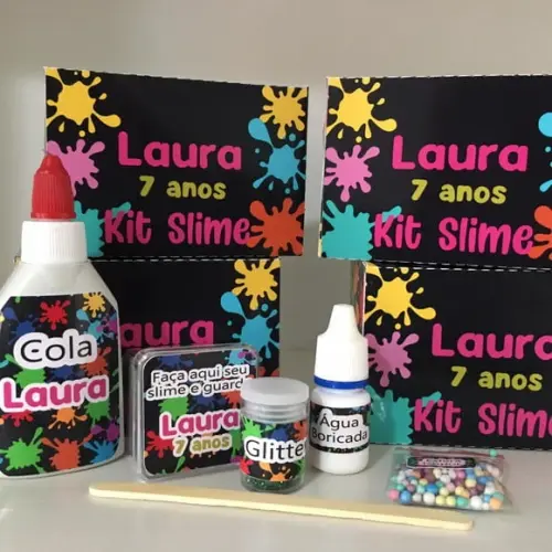 Kit Slime Caixa Neon Embalagens Personalizada