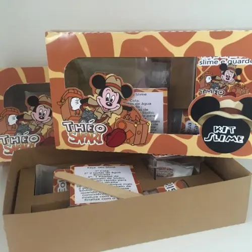 Kit Slime Caixa Mickey Safari Embalagens Personalizadas