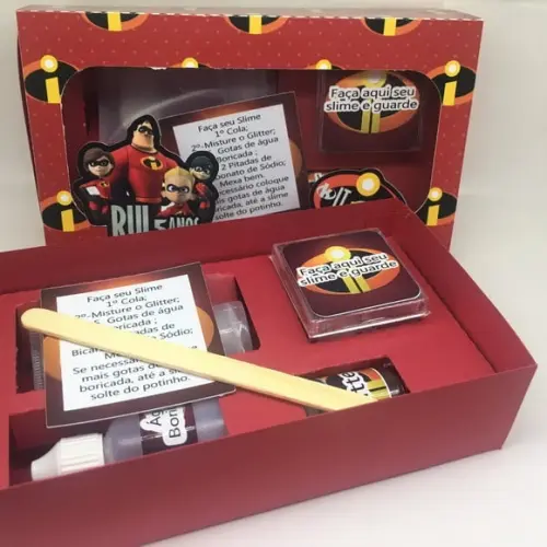 Kit Slime Caixa os Incríveis Embalagens Personalizadas