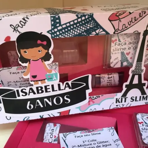 Kit Slime Caixa Paris Embalagens Personalizadas