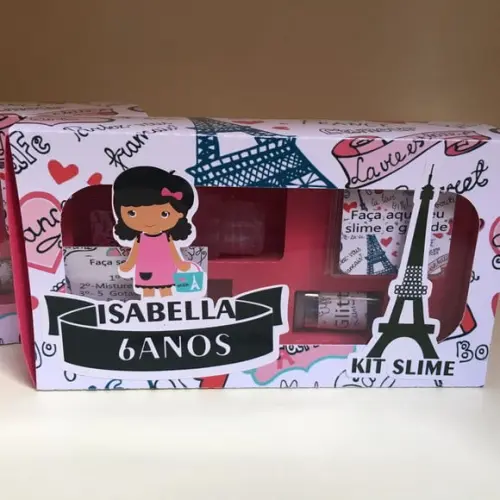 Kit Slime Caixa Paris Embalagens Personalizadas