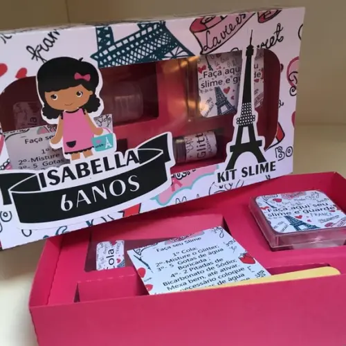 Kit Slime Caixa Paris Embalagens Personalizadas