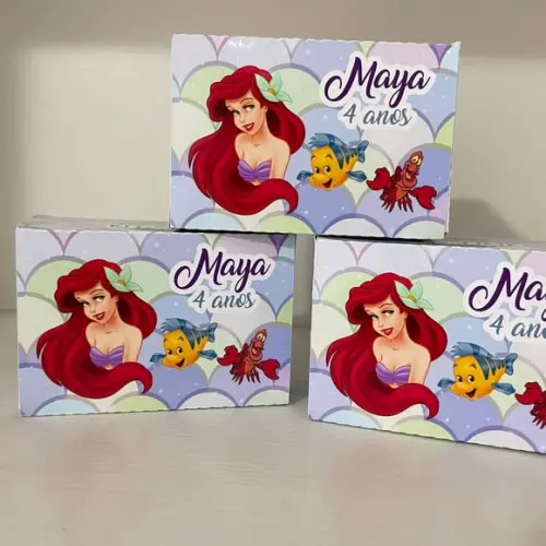 Kit Slime Caixa Pequena Sereia Embalagens Personalizadas