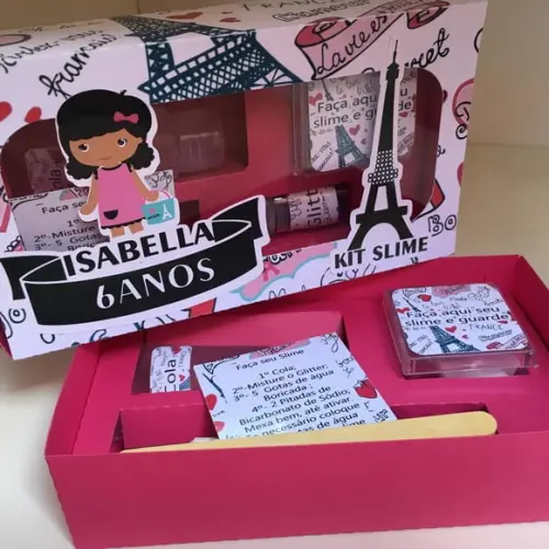Kit Slime Caixa Paris Embalagens Personalizadas