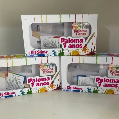 Kit Slime Caixa Pintando o 7 Embalagens Personalizadas